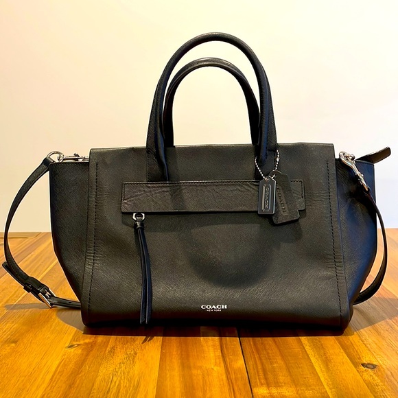 Coach Handbags - Coach Black Leather Satchel Bag
